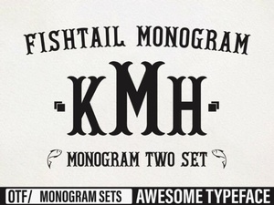 Craft Elegant Projects with Fishtail Monogram Font