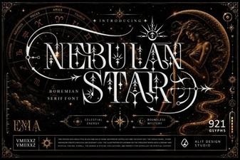 Nebulan Star: a Font for Digital Cosmic Design