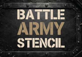 Battle Stencil Fonts: Military Design for Creative Projects